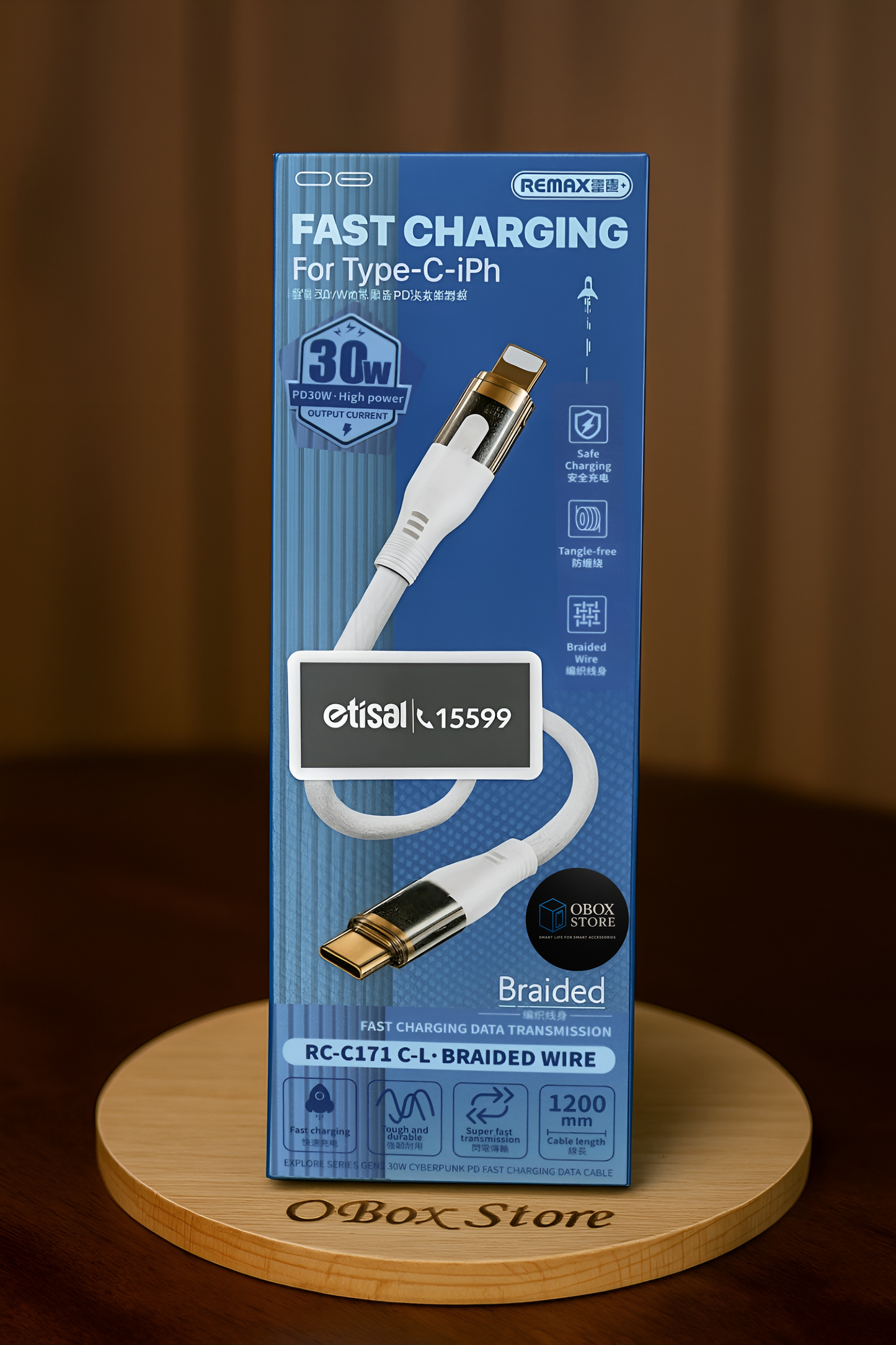 Remax C to Lightning Cable PD 30W - Transparent