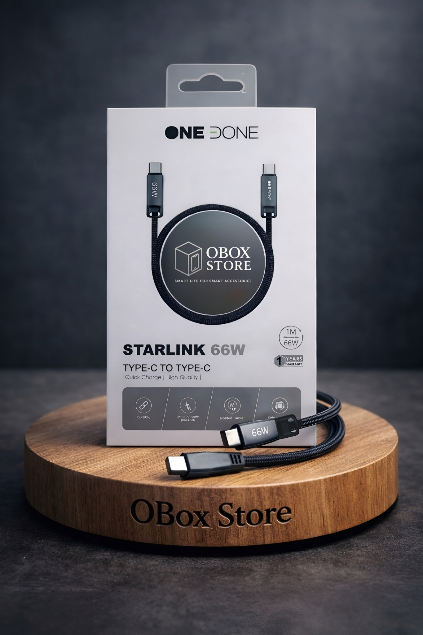 One Done STARLINK USB-C to C Cable 66W