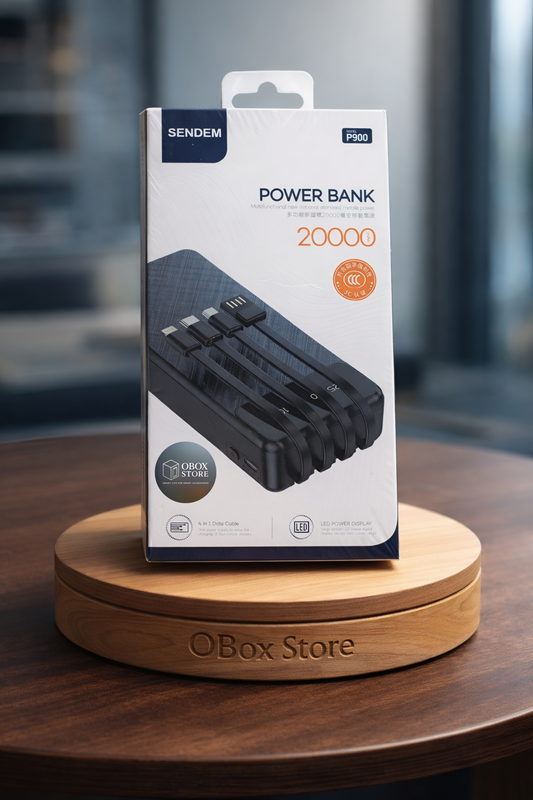 Sendem P900 Power Bank 20000mAh - كابلات مدمجة