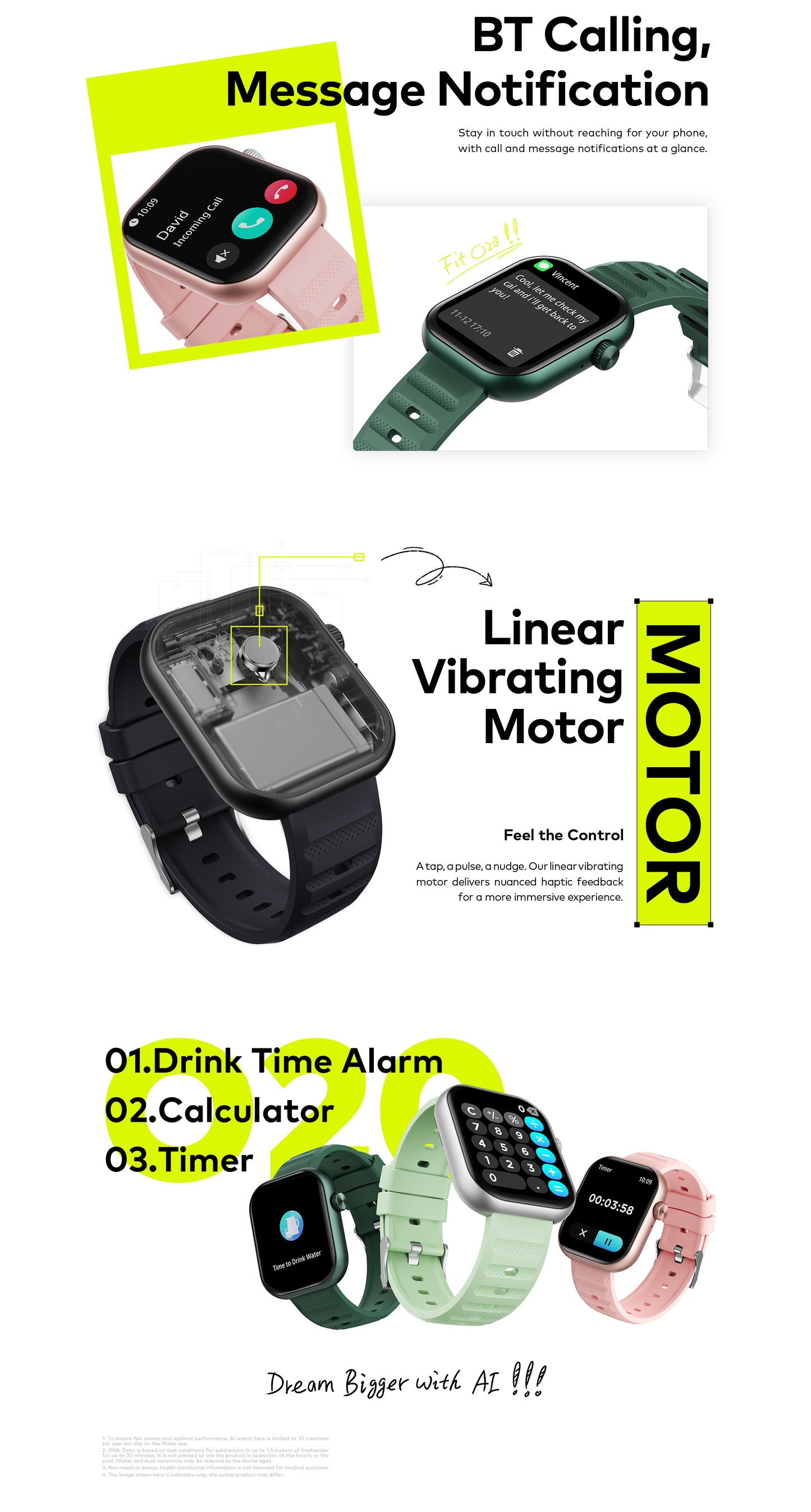 itel O20 Smart Watch - ساعة ذكية مع 2 ستراب